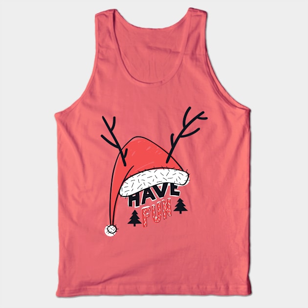 Santa Hat Tank Top by annapaff